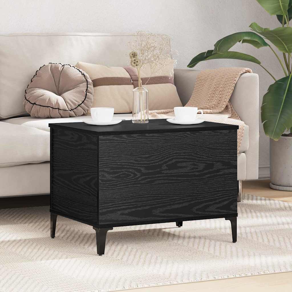 Mesa de Café Roble Negro 60 x 44,5 x 45 cm Madera de ingeniería