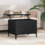 Mesa de Café Roble Negro 60 x 44,5 x 45 cm Madera de ingeniería