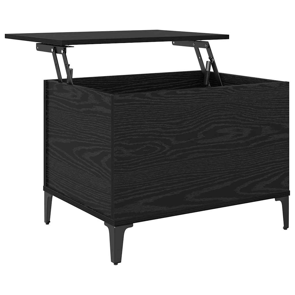 Mesa de Café Roble Negro 60 x 44,5 x 45 cm Madera de ingeniería