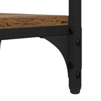 Mesa lateral con estante Madera envejecida 40 x 30 x 75 cm