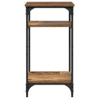 Mesa lateral con estante Madera envejecida 40 x 30 x 75 cm