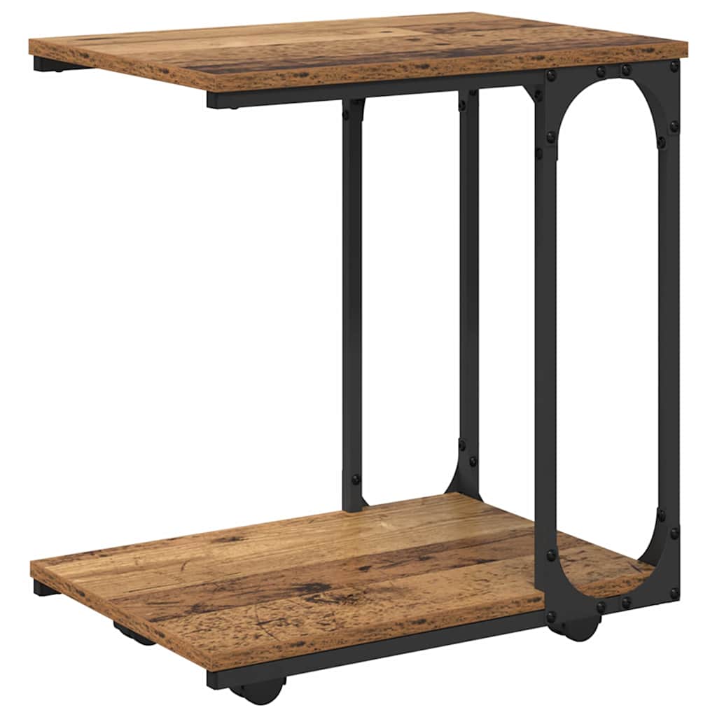 Mesa lateral con estante Madera vieja 50 x 35 x 55.5 cm