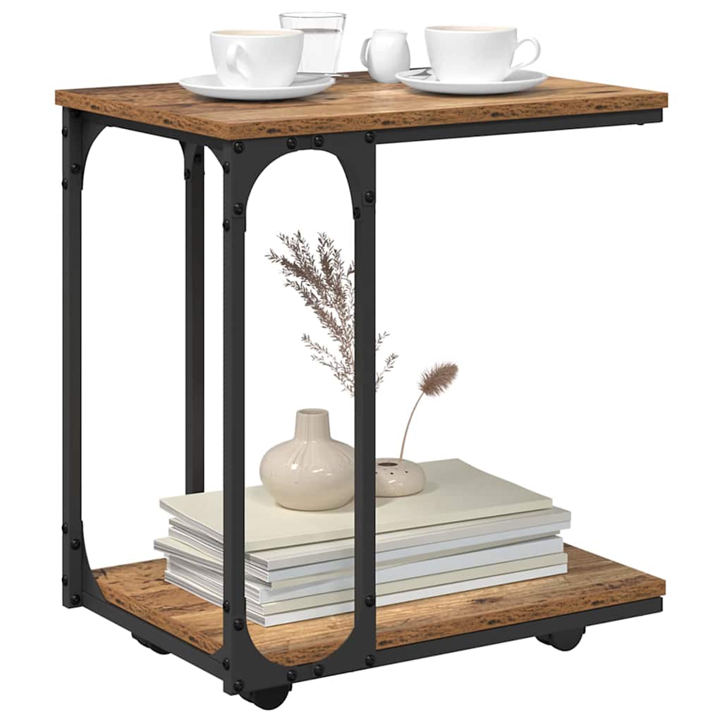 Mesa lateral con estante Madera vieja 50 x 35 x 55.5 cm