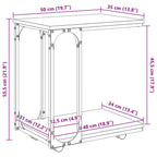 Mesa lateral con estante Madera vieja 50 x 35 x 55.5 cm