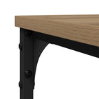 Mesa lateral con estante Roble artesanal 50 x 35 x 52 cm