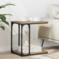 Mesa lateral con estante Roble artesanal 50 x 35 x 52 cm