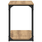 Mesa lateral con estante Roble artesanal 50 x 35 x 52 cm