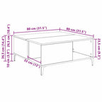 Mesa de Café Madera Vieja 80 x 80 x 36,5 cm