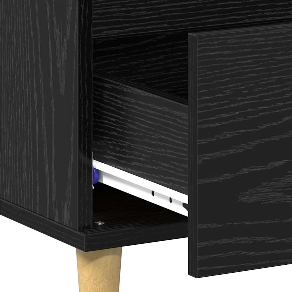 Mesa de Café Roble Negro 90 x 50 x 35 cm Madera de ingeniería