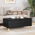 Mesa de Café Roble Negro 90 x 50 x 35 cm Madera de ingeniería