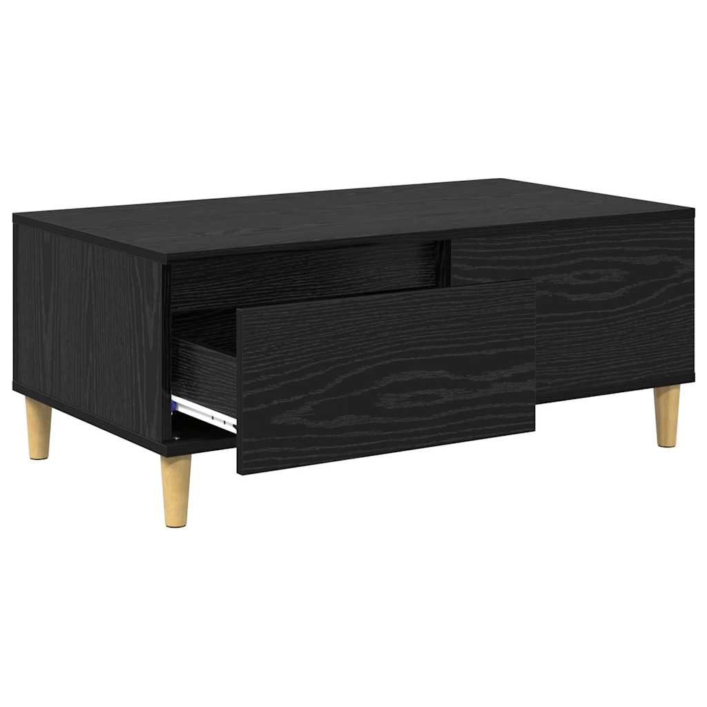 Mesa de Café Roble Negro 90 x 50 x 35 cm Madera de ingeniería