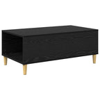 Mesa de Café Roble Negro 90 x 50 x 35 cm Madera de ingeniería