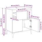 Vitrina con cajón Madera Vieja 60 x 35 x 70 cm
