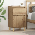 Armario de Noche 2 pcs Roble artesanal 40 x 35 x 70 cm