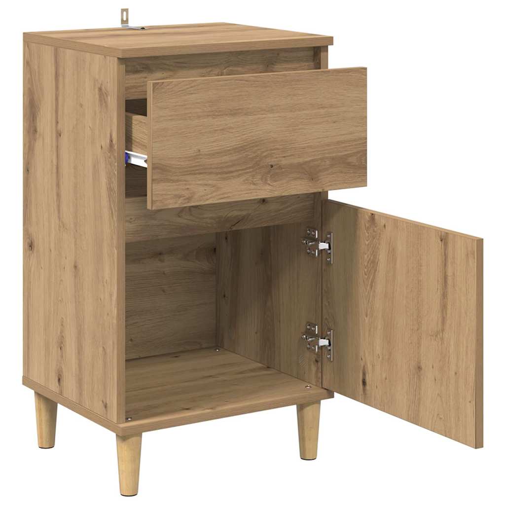 Armario de Noche 2 pcs Roble artesanal 40 x 35 x 70 cm
