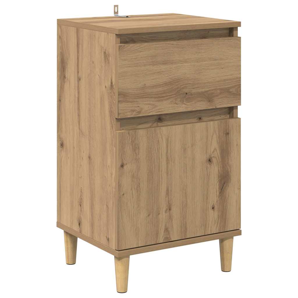 Armario de Noche 2 pcs Roble artesanal 40 x 35 x 70 cm