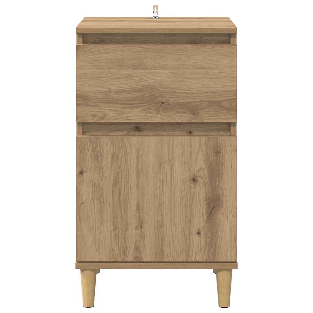 Armario de Noche 2 pcs Roble artesanal 40 x 35 x 70 cm