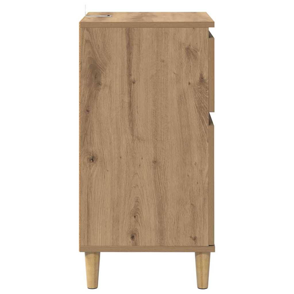 Armario de Noche 2 pcs Roble artesanal 40 x 35 x 70 cm