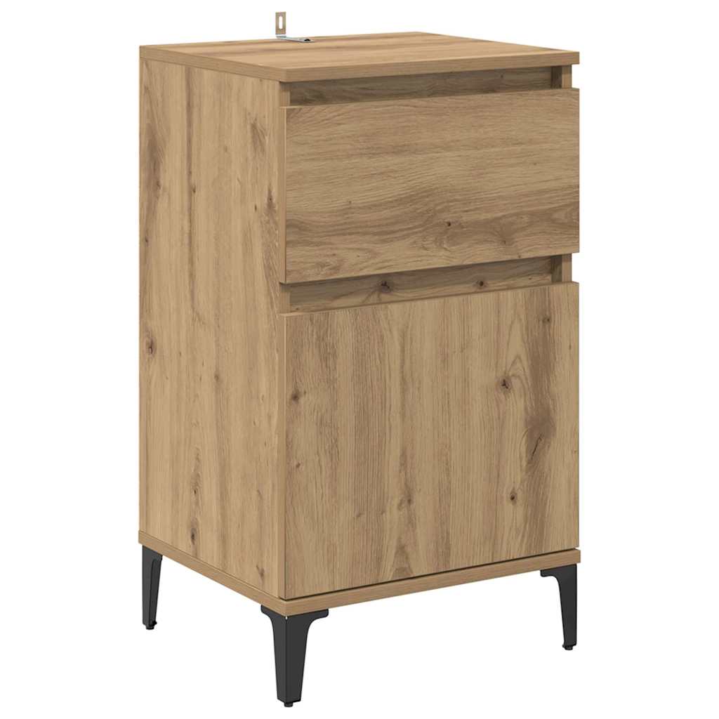 Armario de Noche 2 pcs Roble artesanal 40 x 35 x 70 cm