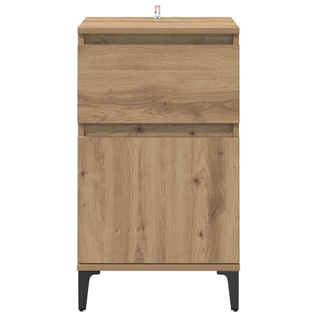 Armario de Noche 2 pcs Roble artesanal 40 x 35 x 70 cm