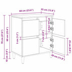Vitrina Madera Vieja 60 x 35 x 70 cm Madera contrachapada