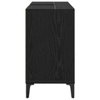 Mueble de lavabo con estante Roble Negro 80 x 33 x 60 cm