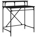 Escritorio Roble Negro 80 x 50 x 90 cm Madera contrachapada