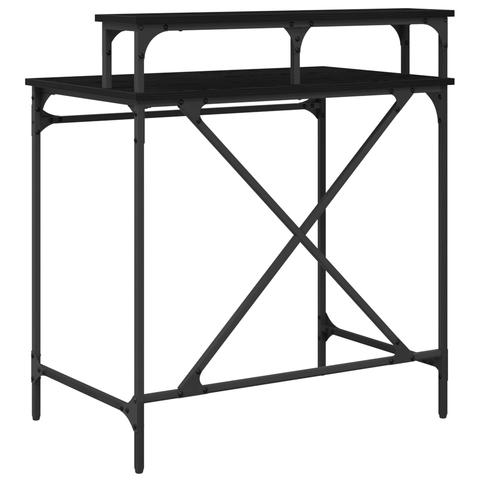 Escritorio Roble Negro 80 x 50 x 90 cm Madera contrachapada