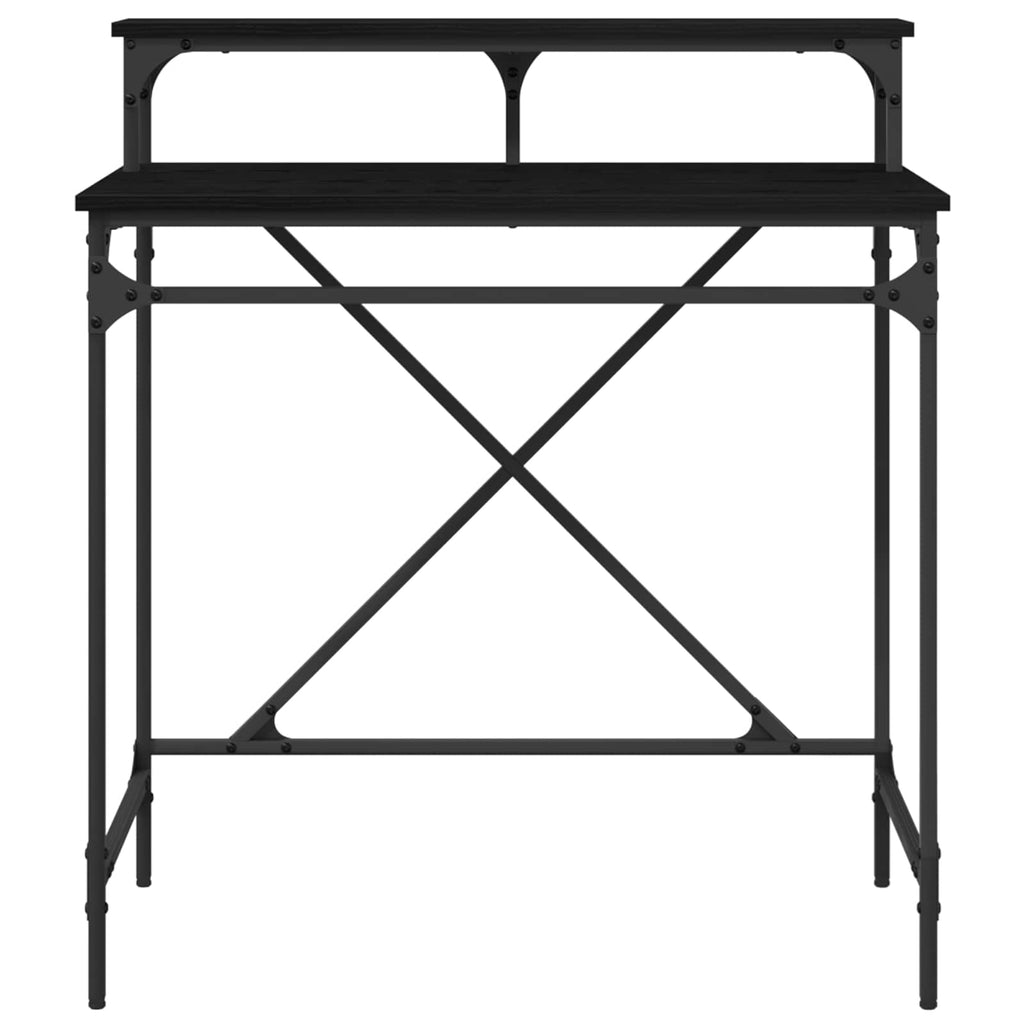 Escritorio Roble Negro 80 x 50 x 90 cm Madera contrachapada