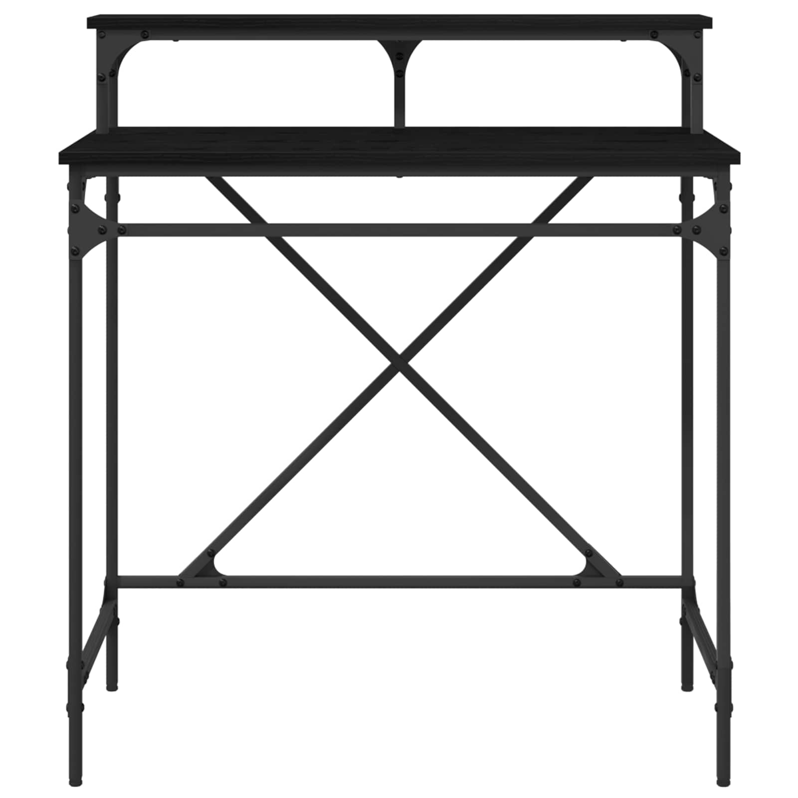 Escritorio Roble Negro 80 x 50 x 90 cm Madera contrachapada