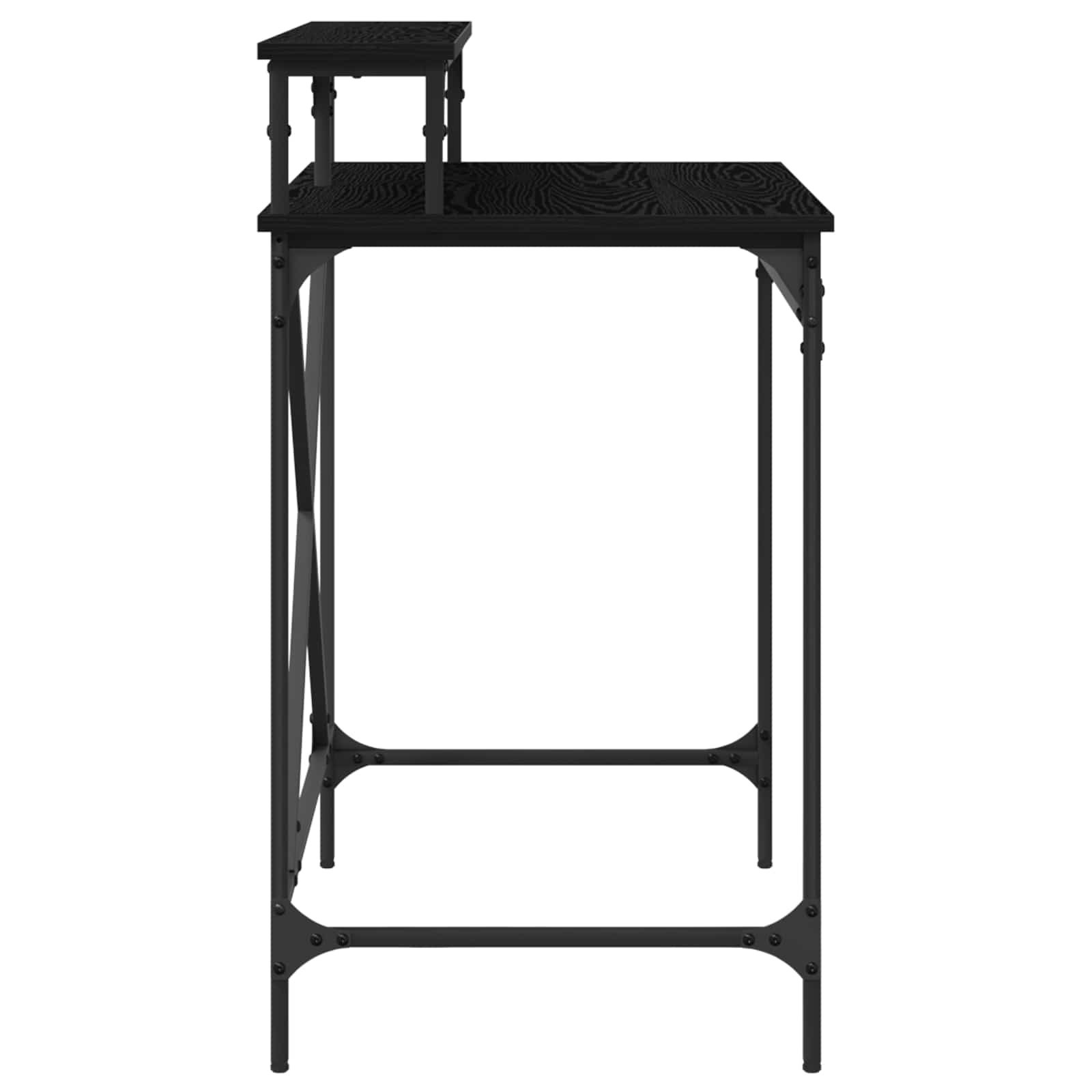 Escritorio Roble Negro 80 x 50 x 90 cm Madera contrachapada