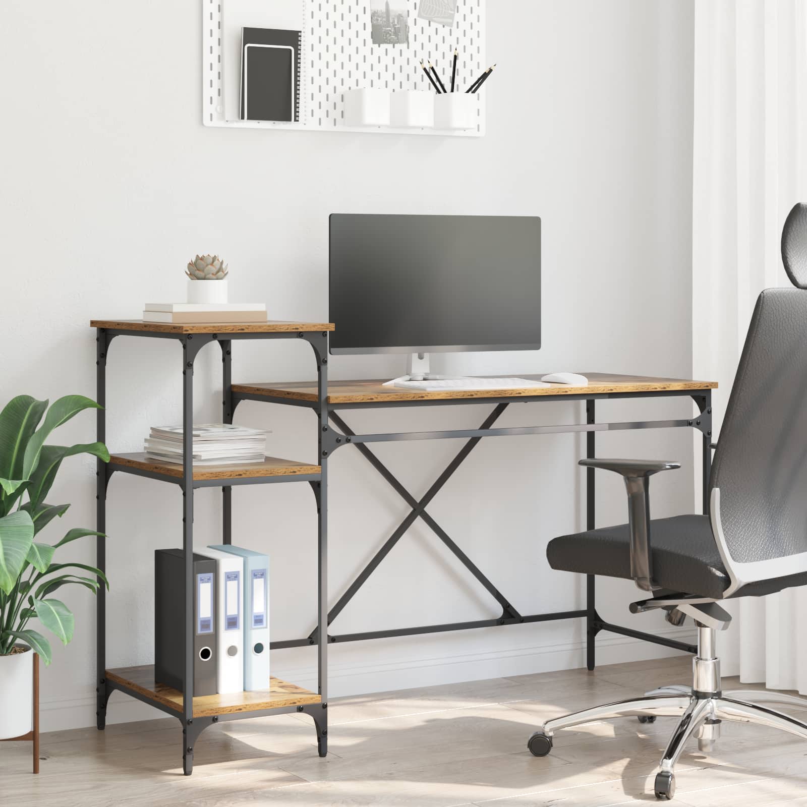 Old Wooden Desk 105 x 50 x 90 cm Plywood