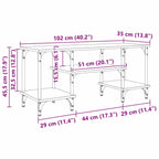 Gabinete de TV Madera Vieja 102 x 35 x 45,5 cm