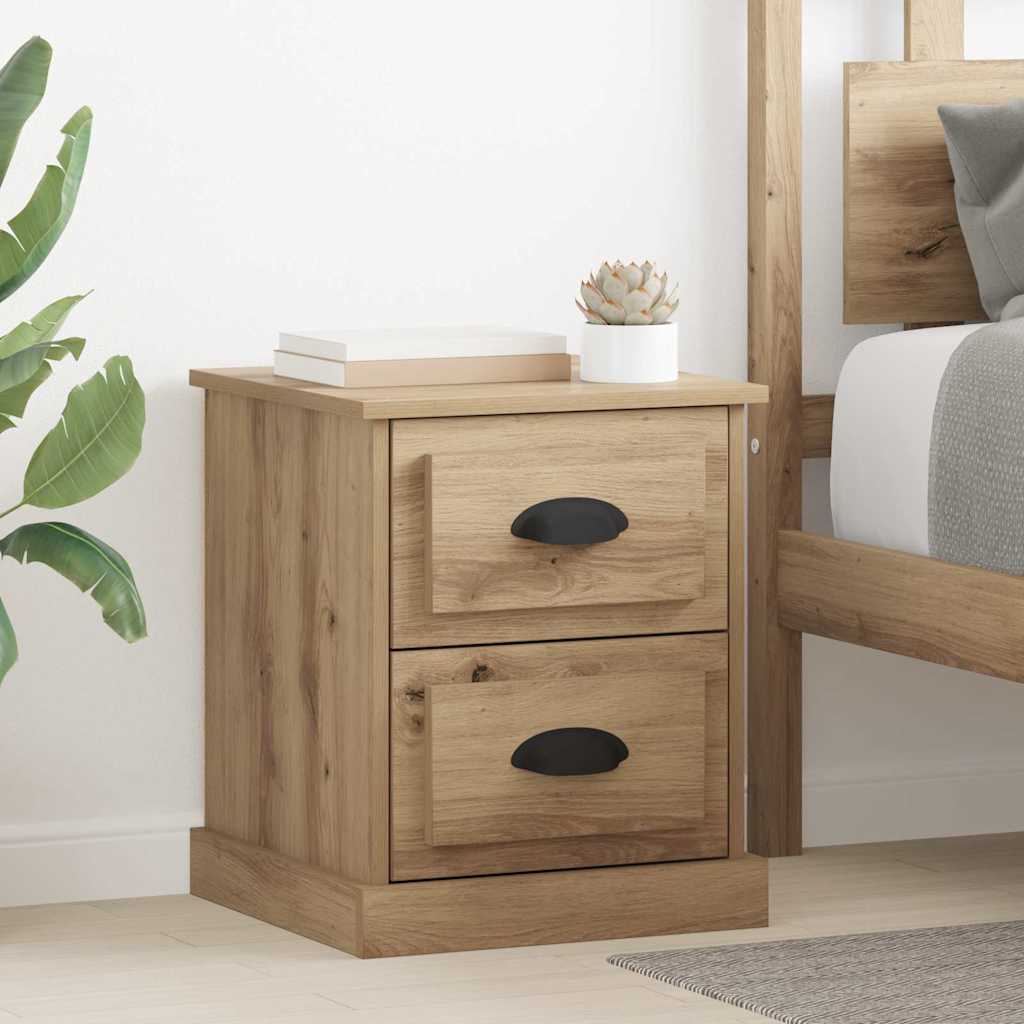 Armario de Noche 2 pcs Roble artesanal 39 x 39 x 47.5 cm