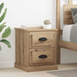 Armario de Noche 2 pcs Roble artesanal 39 x 39 x 47.5 cm