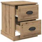 Armario de Noche 2 pcs Roble artesanal 39 x 39 x 47.5 cm