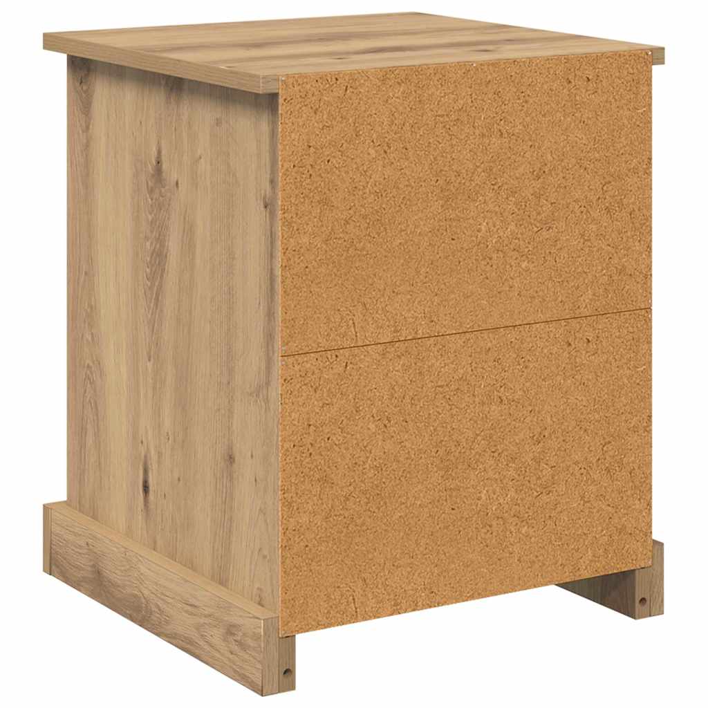 Armario de Noche 2 pcs Roble artesanal 39 x 39 x 47.5 cm