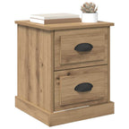 Armario de Noche 2 pcs Roble artesanal 39 x 39 x 47.5 cm