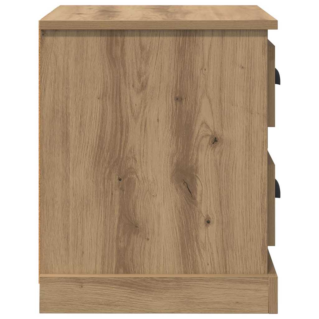 Armario de Noche 2 pcs Roble artesanal 39 x 39 x 47.5 cm