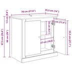 Vitrina Madera Vieja 70 x 35,5 x 67,5 cm Madera contrachapada
