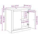Vitrina Madera Vieja 70 x 35,5 x 67,5 cm Madera contrachapada