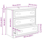 Vitrina Madera Vieja 70 x 35,5 x 67,5 cm Madera contrachapada