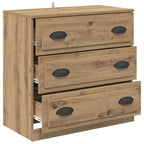 Vitrina con cajón Roble artesanal 70 x 35,5 x 67,5 cm