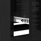 Vitrina Roble Negro 70 x 35,5 x 67,5 cm Madera contrachapada