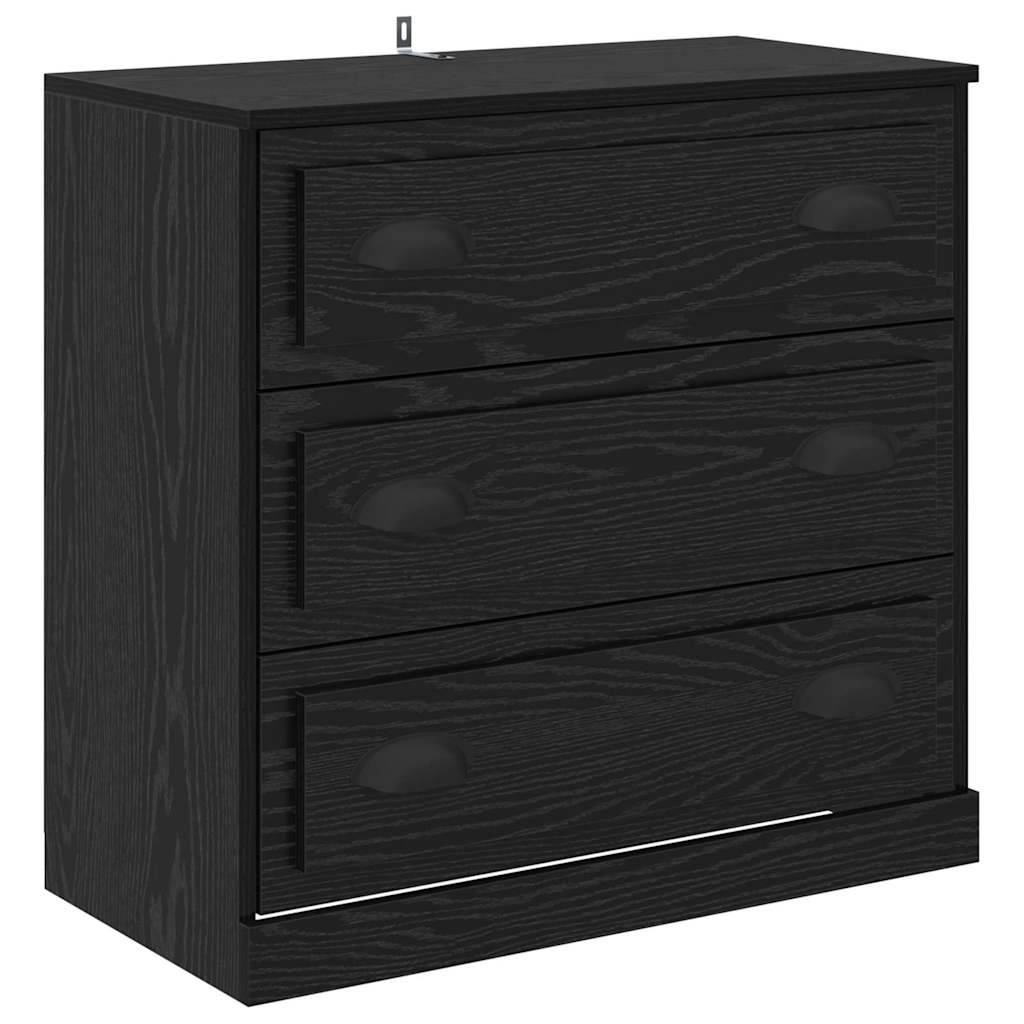 Vitrina Roble Negro 70 x 35,5 x 67,5 cm Madera contrachapada