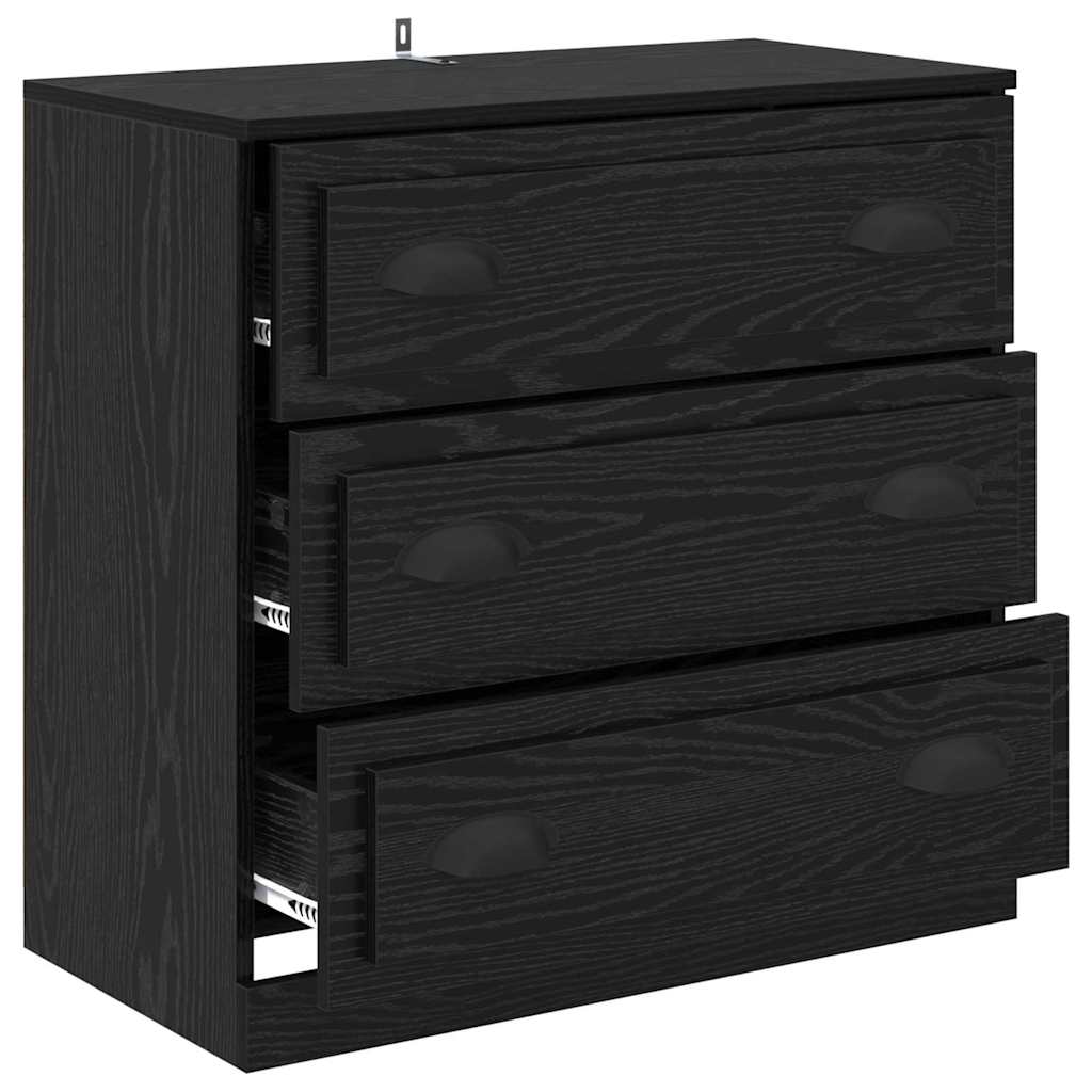 Vitrina Roble Negro 70 x 35,5 x 67,5 cm Madera contrachapada