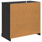 Vitrina Roble Negro 70 x 35,5 x 67,5 cm Madera contrachapada