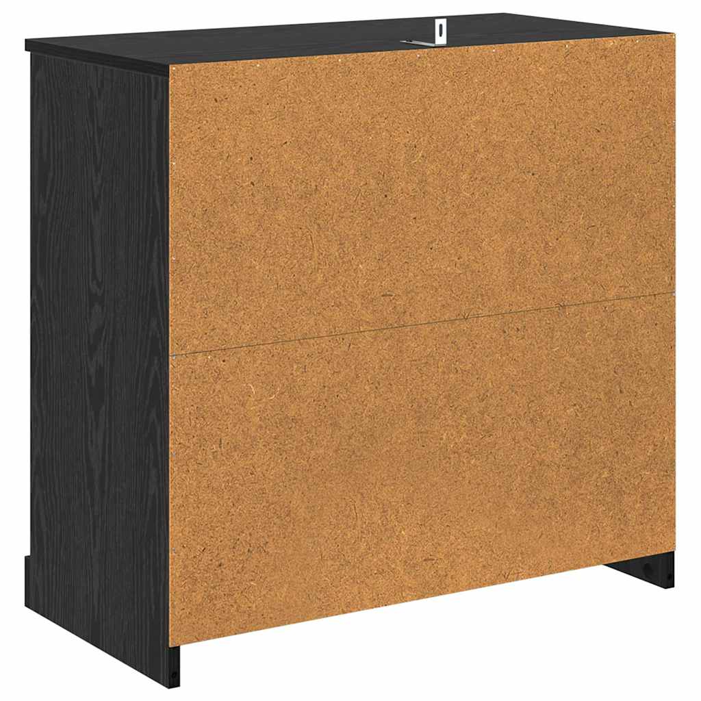 Vitrina Roble Negro 70 x 35,5 x 67,5 cm Madera contrachapada