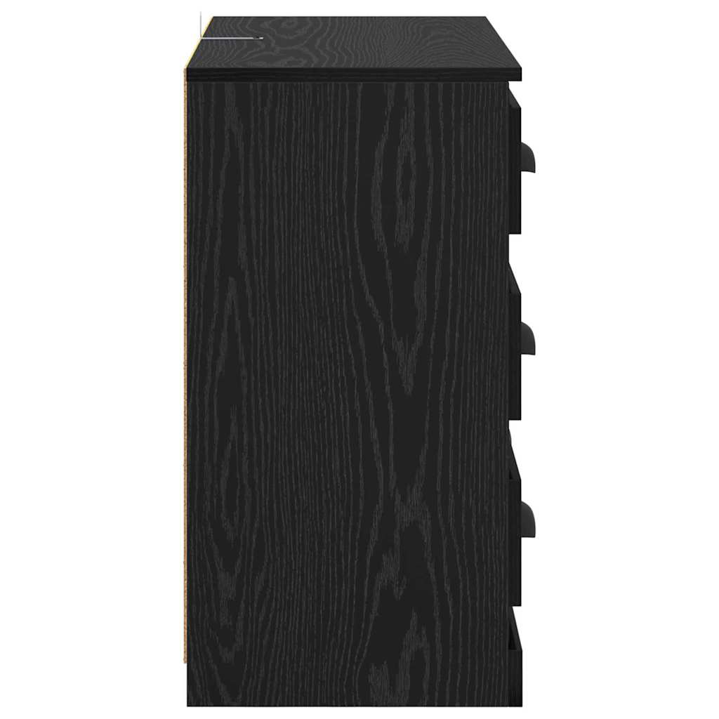 Vitrina Roble Negro 70 x 35,5 x 67,5 cm Madera contrachapada