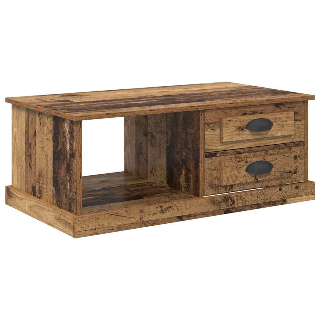 Mesa de Café con cajón Madera envejecida 90 x 50 x 35 cm
